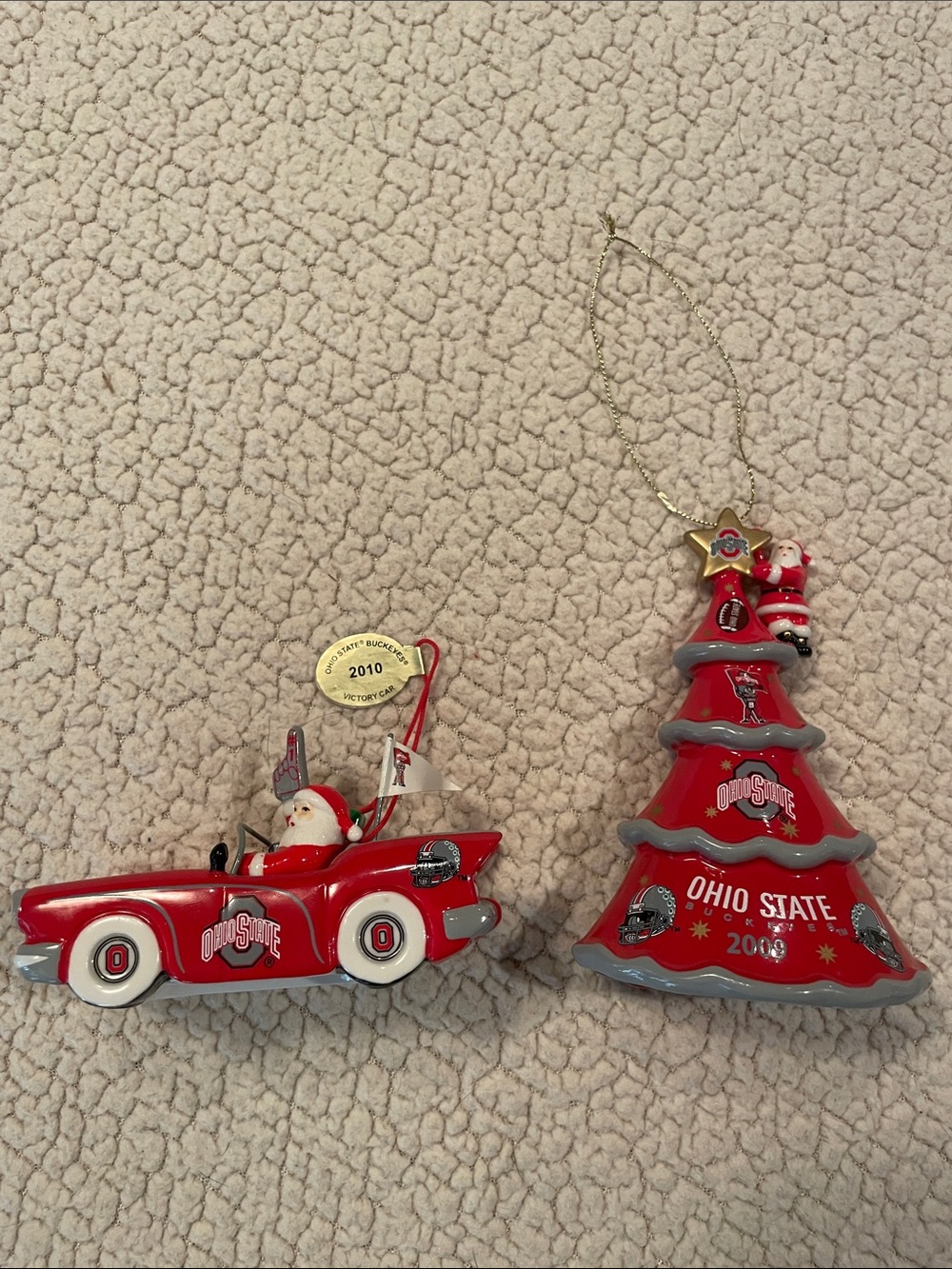 Danbury Mint OSU Collectible Ornaments - dated 2009, 2010